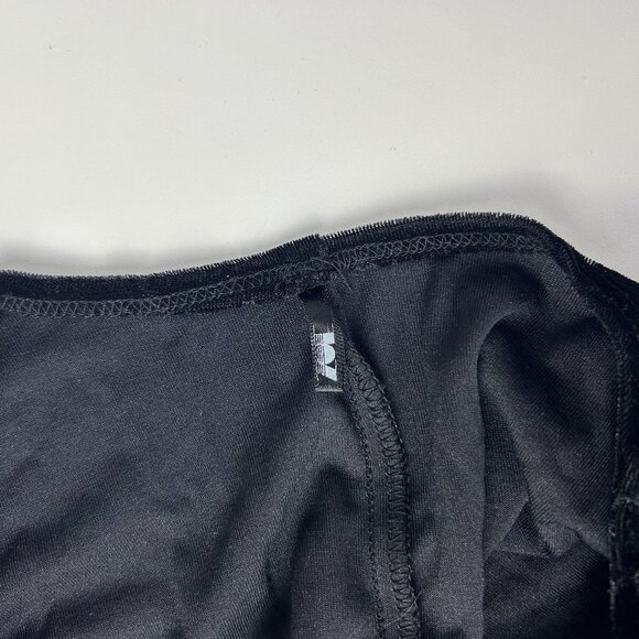 Zoe Black Lace-Up Neck 3/4 Sleeve Velvet Sheer Flowy Skirt Maxi Dress Size Large - Picture 12 of 17